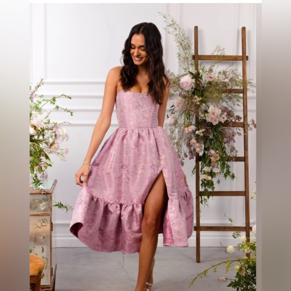 V. Chapman Pink Strapless Dress